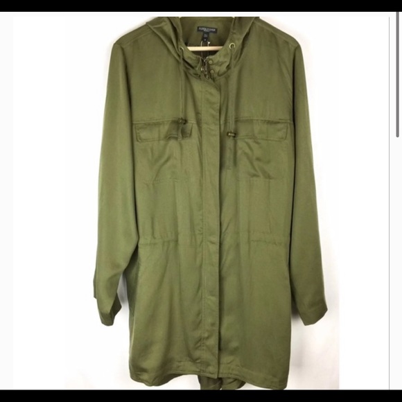 Eileen Fisher Polished Tencel Hooded Anorak Jacket - Picture 12 of 12